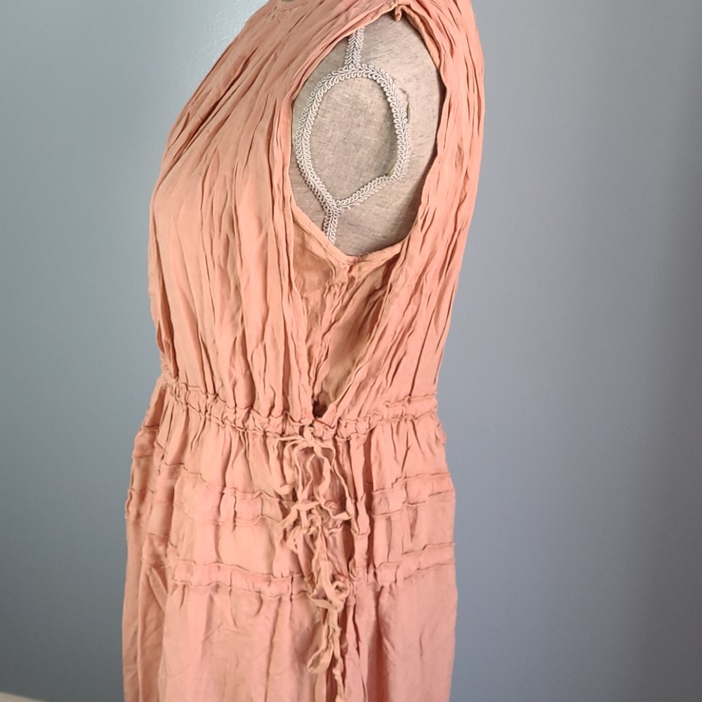 BOHO ME Smocked Waist Midi Dress, Large NWT - Picture 6 of 8